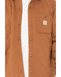Carhartt Men's Rain Defender® Loose Fit Heavyweight Quilted Snap Front Shirt Jacket