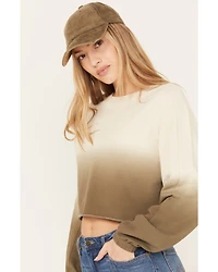 Cleo + Wolf Women's Ombre Cropped Dolman Sweatshirt