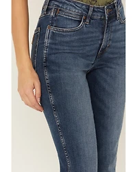 Wrangler Retro Women's Medium Wash Aria High Rise Flare Stretch Denim Jeans