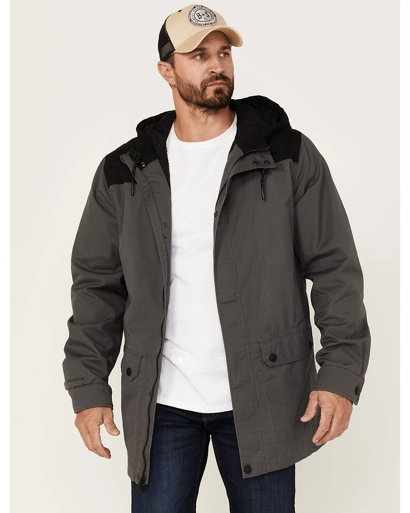 Brothers and Sons Men's Cruiser Waxed Canvas Hooded Jacket