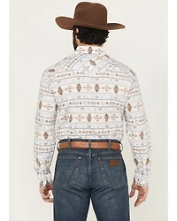 Panhandle Men's Southwestern Striped Long Sleeve Pearl Snap Western Shirt