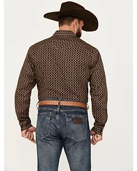 Cinch Men's Southwestern Geo Print Long Sleeve Snap Shirt