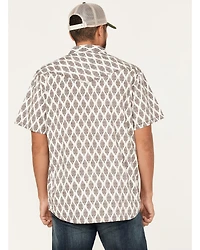 Moonshine Spirit Men's Bar Stool Floral Geo Print Snap Western Shirt