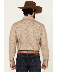 Blue Ranchwear Men's Harrison Geo Print Long Sleeve Snap Western Shirt