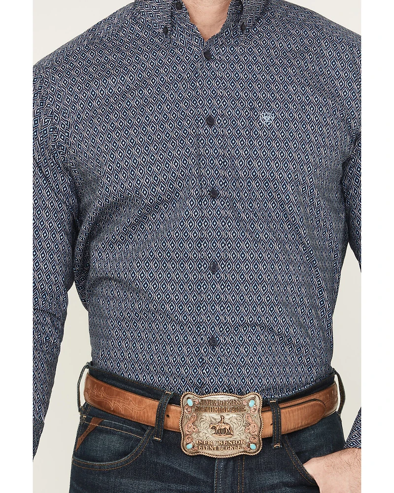 Ariat Men's Colson Geo Print Long Sleeve Button-Down Western Shirt