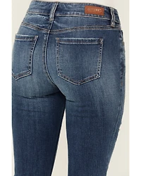 Shyanne Women's Delaney Dark Wash Mid Rise Rebel Embellished Bootcut Jeans