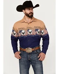 Panhandle Men's We The People Border Long Sleeve Snap Western Shirt