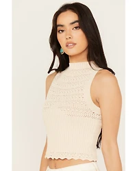 Sadie & Sage Women's Aria Pointelle Sleeveless Top