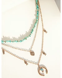 Shyanne Women's Summer Solstice Squash Blossom Layered Necklace