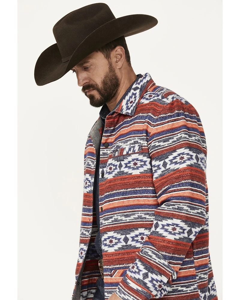 Rock & Roll Denim Men's Southwestern Striped Shirt Jacket