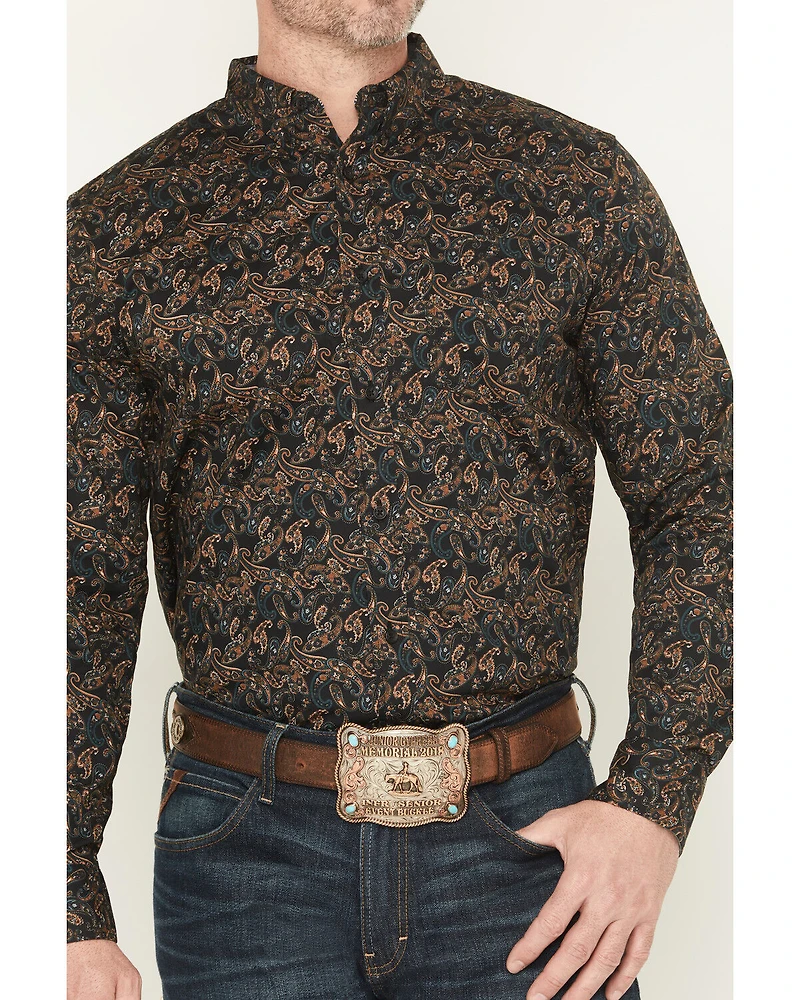 Cody James Men's Cumberland Paisley Print Long Sleeve Button-Down Stretch Western Shirt