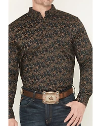 Cody James Men's Cumberland Paisley Print Long Sleeve Button-Down Stretch Western Shirt