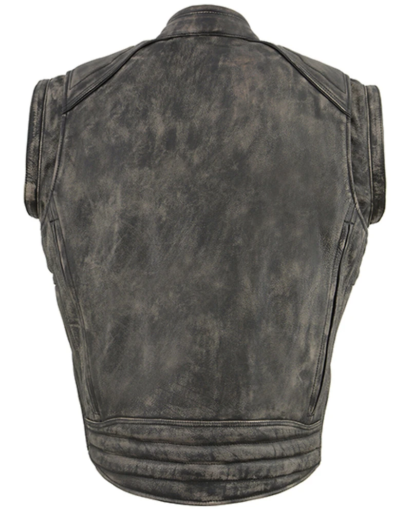 Milwaukee Leather Men's Distressed 2 In 1 Motorcycle Jacket - 4X