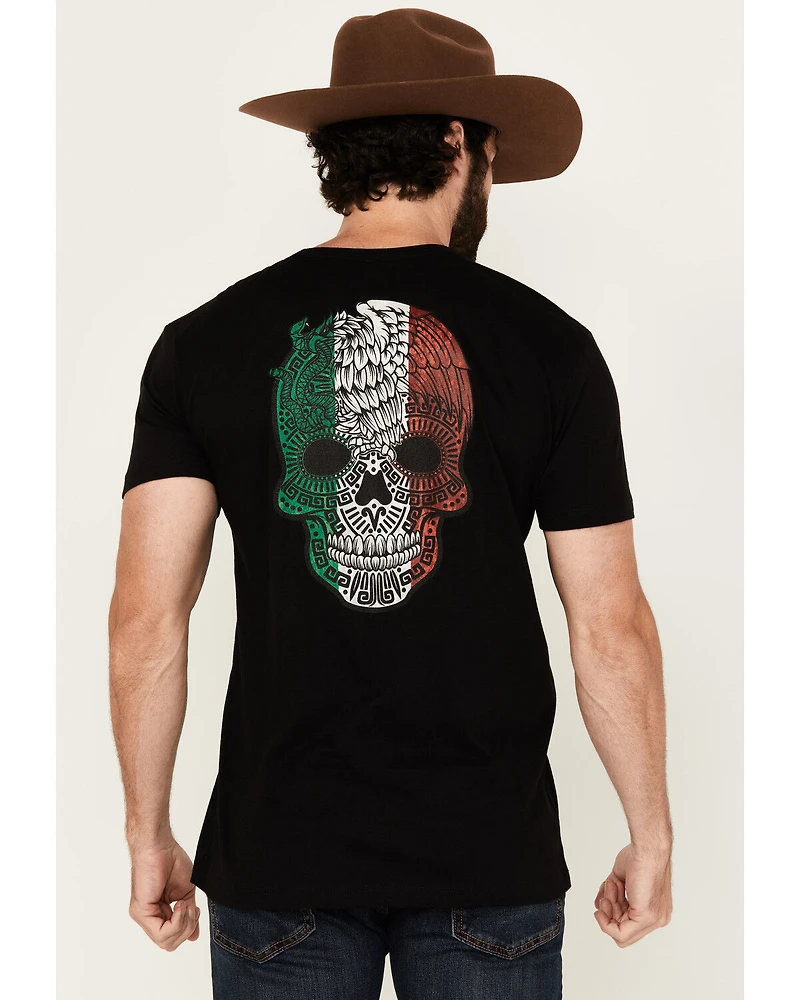 Moonshine Spirit Men's Eagle Skull Mexico Short Sleeve Graphic T-Shirt