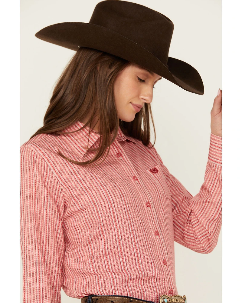 Cinch Women's ARENAFLEX® Striped Long Sleeve Button-Down Western Core Shirt