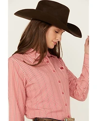 Cinch Women's ARENAFLEX® Striped Long Sleeve Button-Down Western Core Shirt