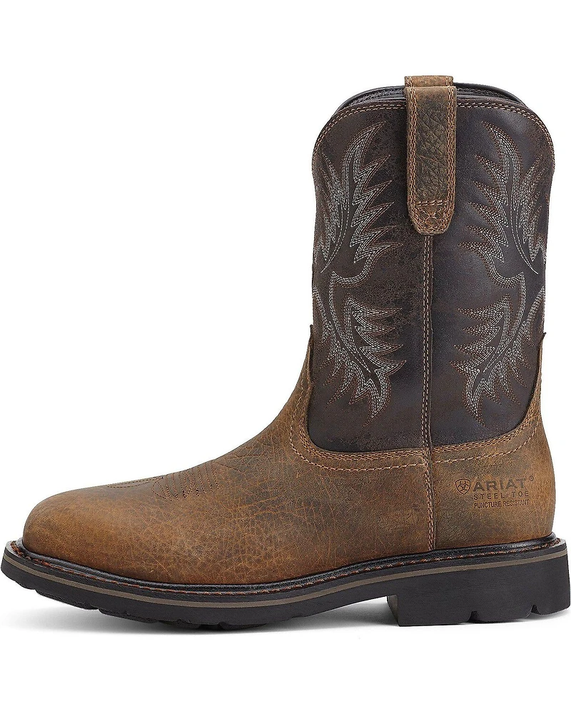 Ariat Men's Sierra Pull On Work Boots - Steel Toe