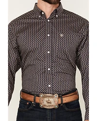 Ariat Men's Wrinkle Free Fields Printed Long Sleeve Button-Down Western Shirt