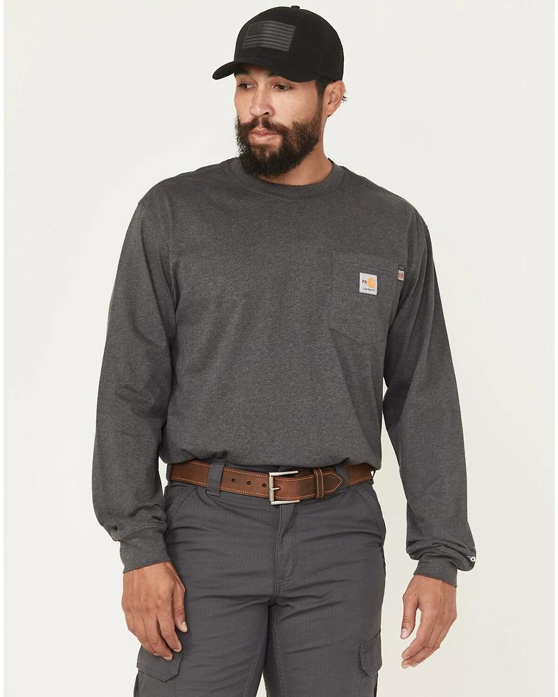 Carhartt Men's FR Loose Fit Long Sleeve Lightweight Electric T-Shirt