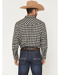 Cody James Men's Ozark Highlands Plaid Print Long Sleeve Snap Flannel Shirt