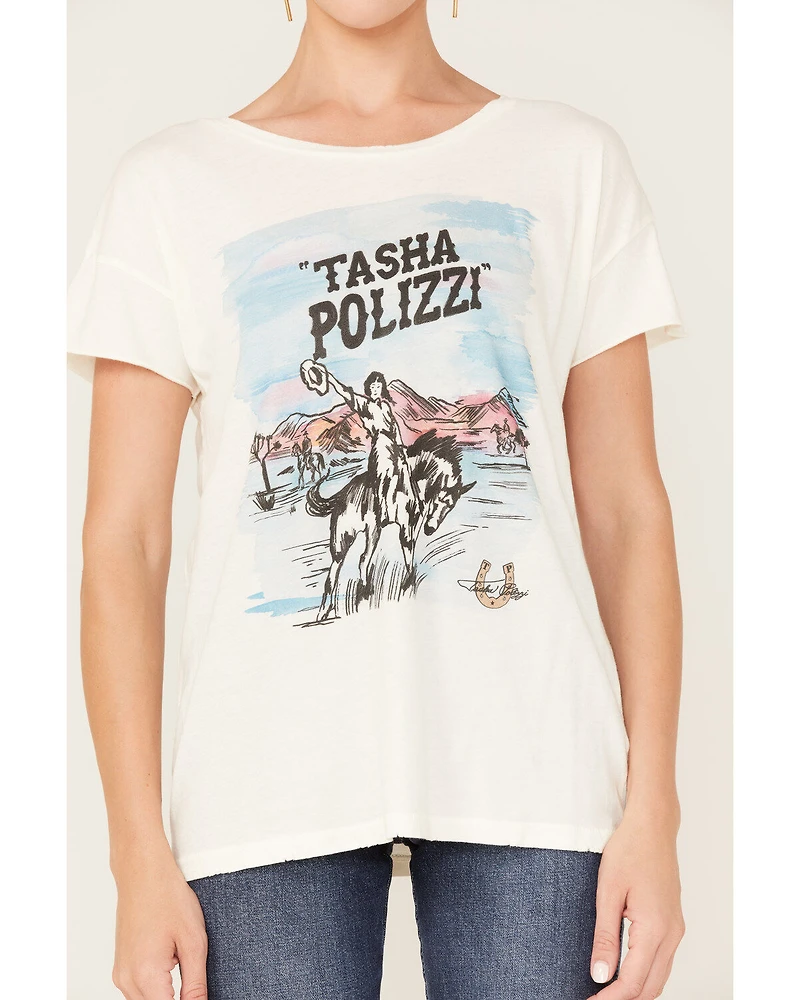 Tasha Polizzi Women's Title Watercolor Desert Scene Short Sleeve Graphic Tee