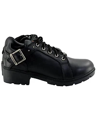 Milwaukee Leather Women's Lace-Up Motorcycle Shoes - Round Toe