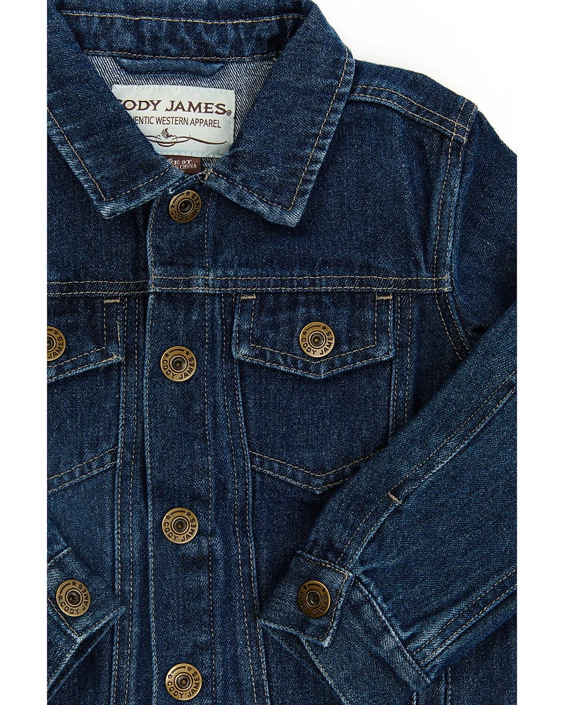 Cody James Toddler Boys' Dark Wash Signature Denim Jacket