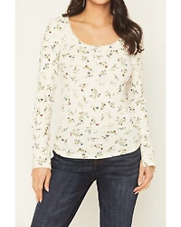 Idyllwind Women's Harborwood Floral Print Bell Long Sleeve Top