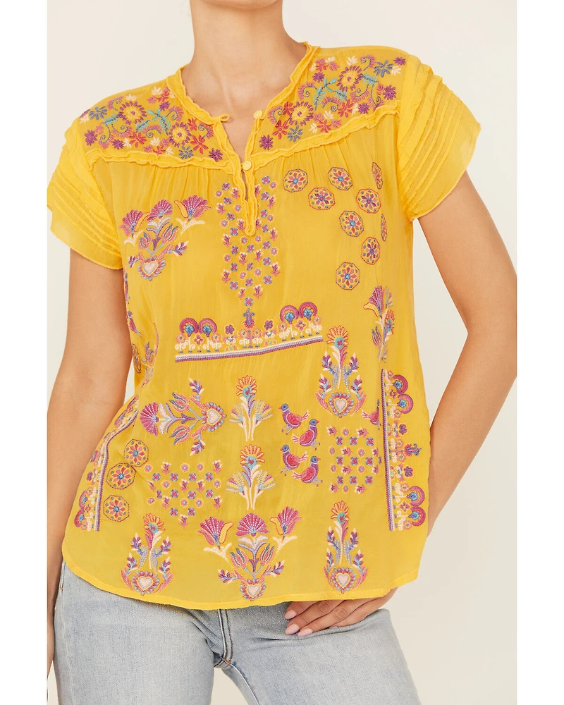 Johnny Was Women's Lafaret Short Sleeve Blouse