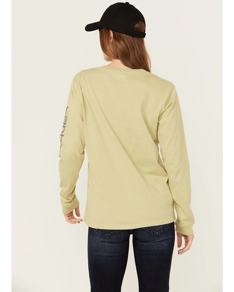 Carhartt Women's Loose Fit Heavyweight Logo Graphic Long Sleeve Shirt