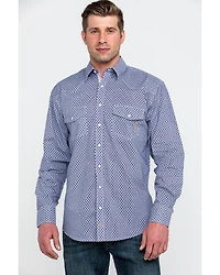 Resistol Men's Suffolk Geo Print Long Sleeve Western Shirt