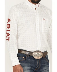 Ariat Men's Team King Geo Print Long Sleeve Button-Down Western Shirt