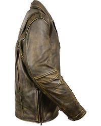 Milwaukee Leather Men's Triple Stitch Extra Long Biker Jacket