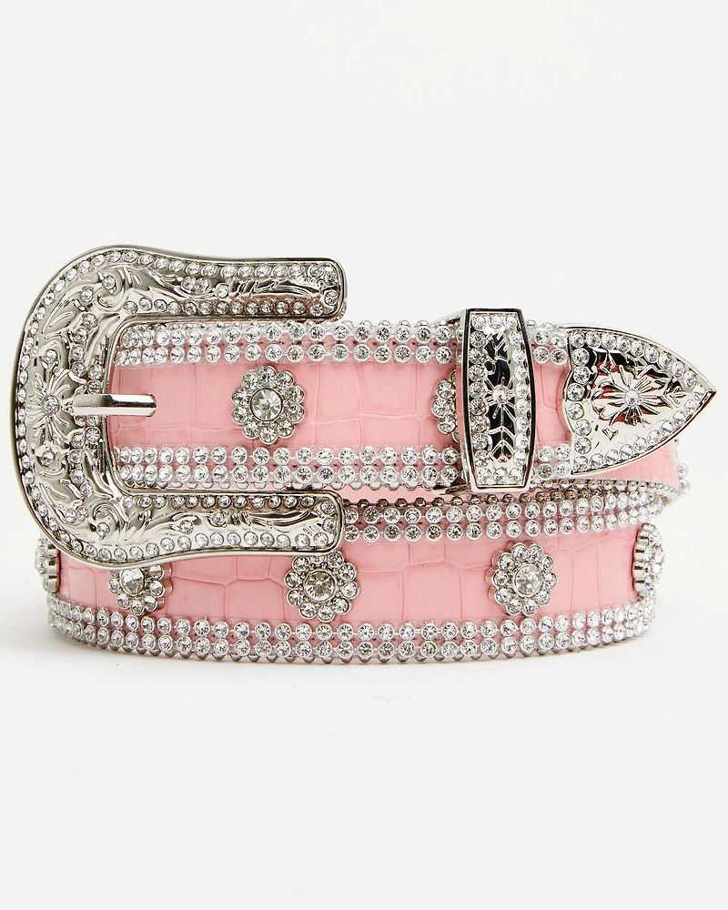 Shyanne Girls' Lucy Embossed Embellished Bling Belt