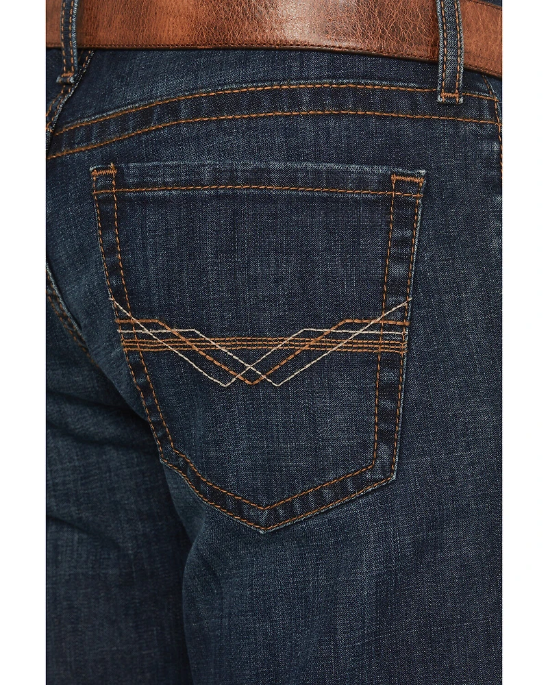 Cinch Men's Grant Dark Wash Relaxed Bootcut Stretch Denim Jeans