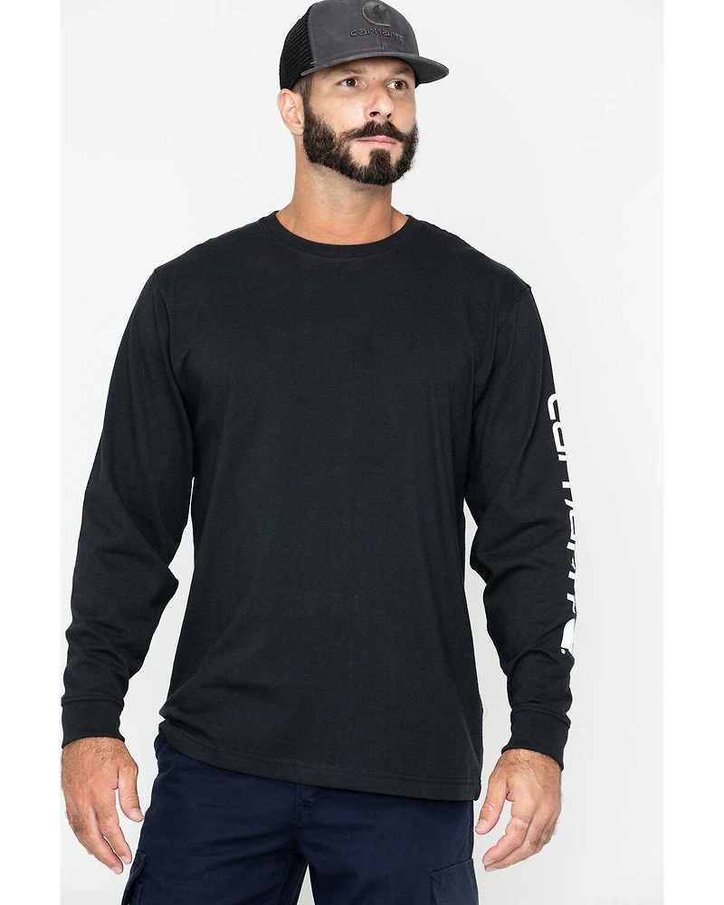 Carhartt Men's Loose Fit Heavyweight Long Sleeve Logo Graphic Work T-Shirt - Big & Tall