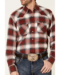 Ariat Men's Hillsboro Retro Large Plaid Long Sleeve Snap Western Flannel Shirt