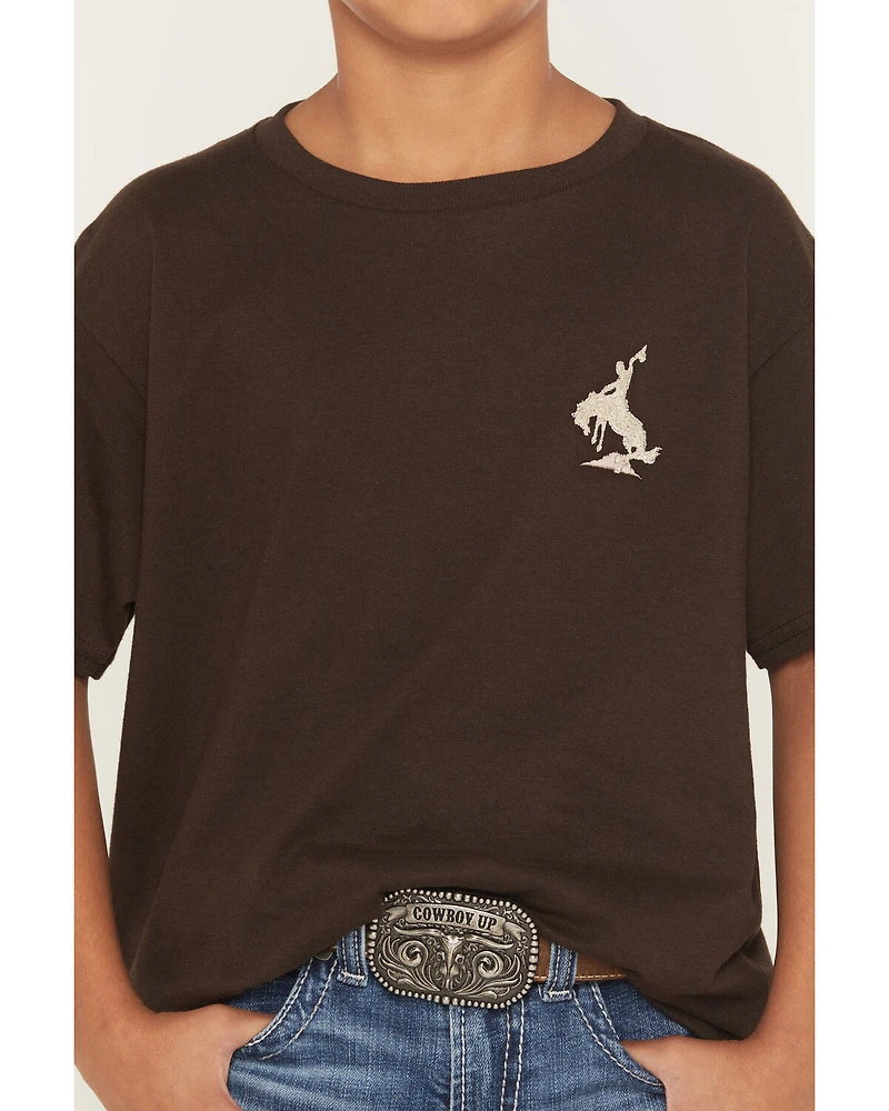 Riot Society Boys' Bucking Bronco Embroidered Short Sleeve T-Shirt