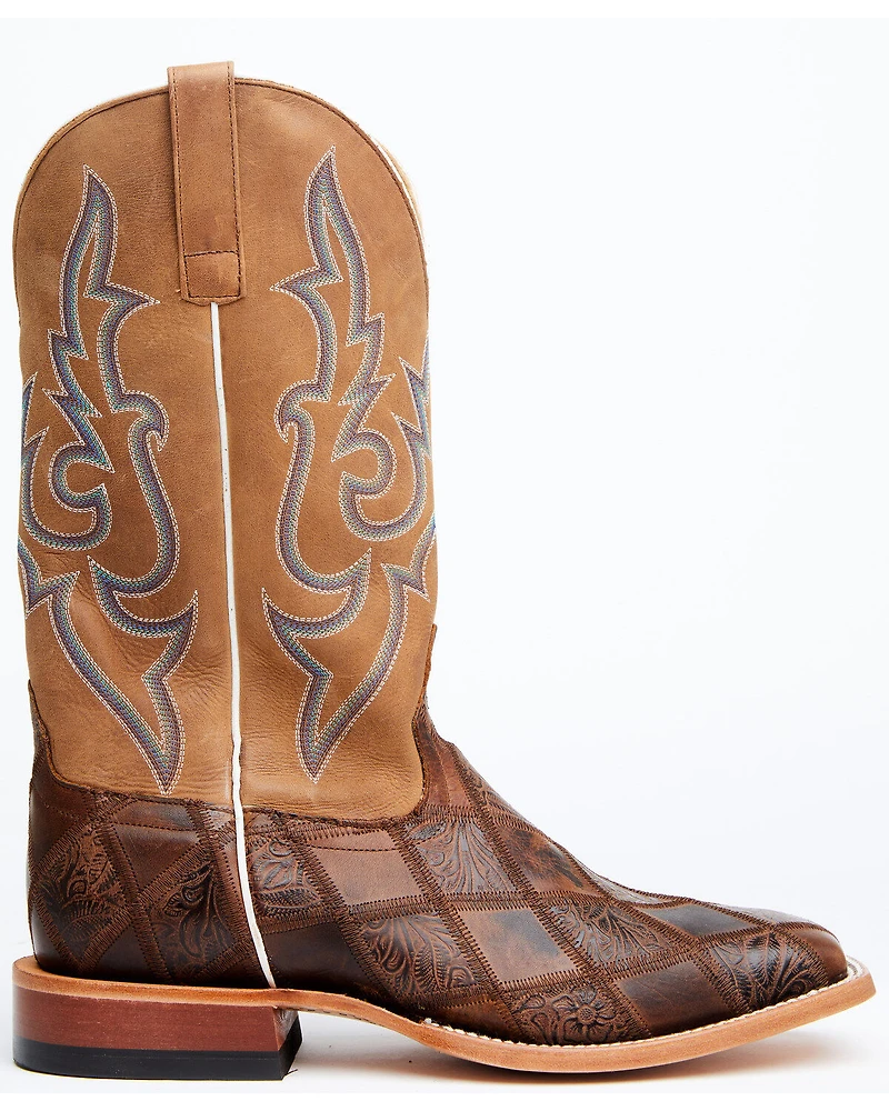 Horse Power Men's Patchwork Western Boots - Broad Square Toe