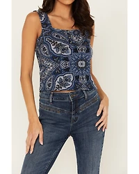 Idyllwind Women's Linmar Printed Button-Down Tank