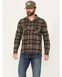 Brixton Men's Bowery Plaid Print Long Sleeve Button-Down Flannel Shirt