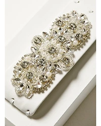 Shyanne Women's Bling White Leather Cuff Bracelet