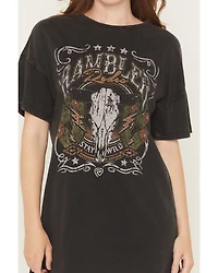 Rock & Roll Denim Women's Boot Barn Exclusive Steer Head Rambler Short Sleeve T-Shirt Dress