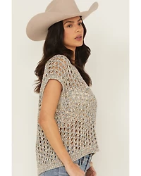 Cleo + Wolf Women's Eleanor Spacedye Open Weave Sweater Vest