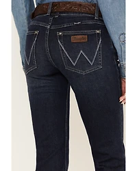 Wrangler Retro Women's Dark Wash Mid Rise Mae Alexis Stretch Bootcut Jeans