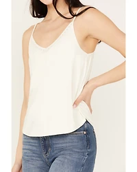 Shyanne Women's Crochet Lace Faux Suede Cami Top