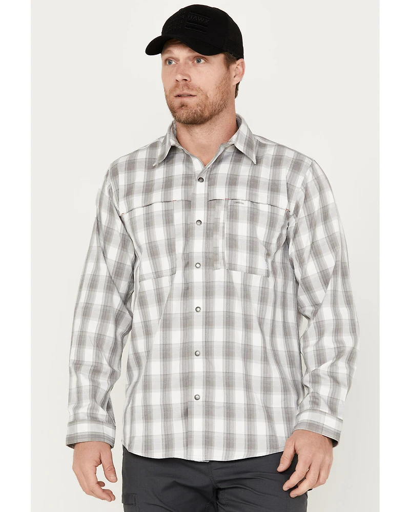 Dickies Men's Temp IQ Plaid Long Sleeve Western Snap Work Shirt