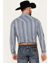Cody James Men's War Hunt Southwestern Striped Print Long Sleeve Snap Western Shirt - Big