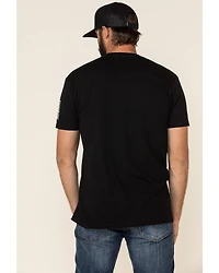 Brothers & Arms Men's Red Line Flag Graphic Short Sleeve T-Shirt