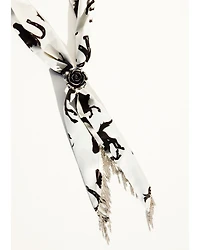Idyllwind Women's Georgia Chain Fringe Bandana Necklace with Rose Slider